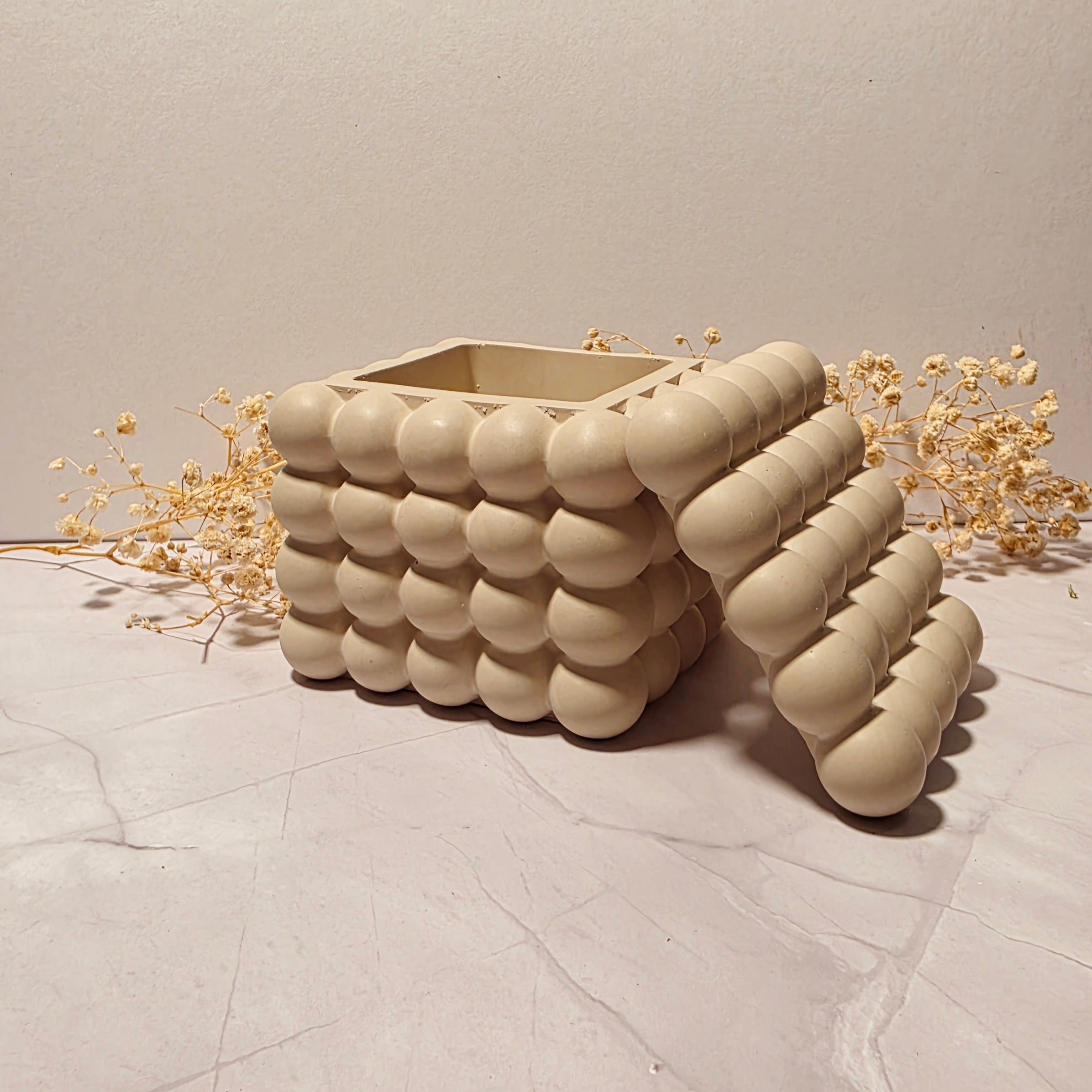 Handgefertigte Bubble-Gipsbox mit Deckel – Sweetly Crafted by Maja