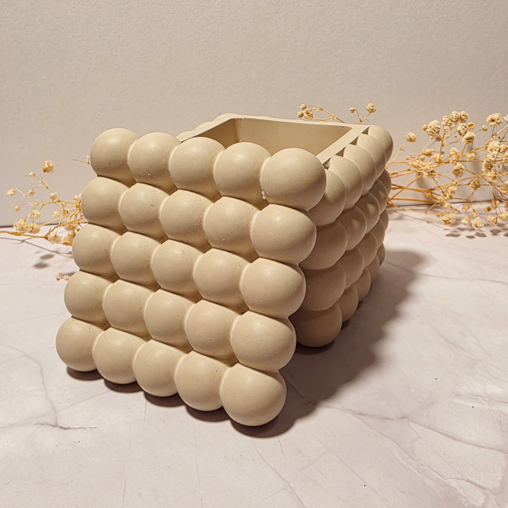 Handgefertigte Bubble-Gipsbox mit Deckel – Sweetly Crafted by Maja