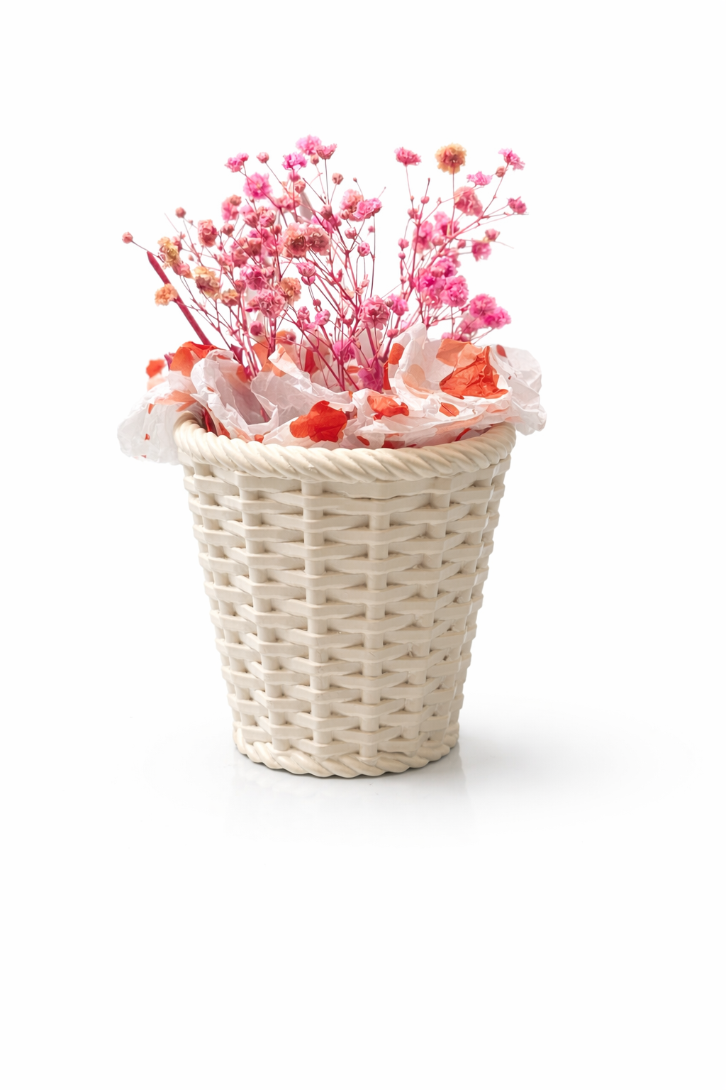 Dekorative Vase „Geflochtenes Weiß"